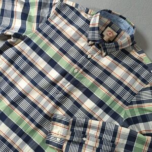 Brooks Brothers Red Fleece Plaid 1/4 Button Pullover Men's Size M Long Sleeve